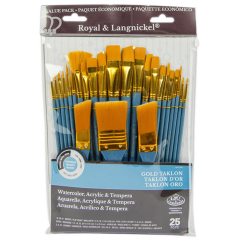 Ugodna umetniška set čopičev Royal Langnickel - Gold - 25 kosov set