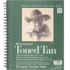 Strathmore Toned Tan Sketch paper 23x30,5 cm 400 series 118g 50ks