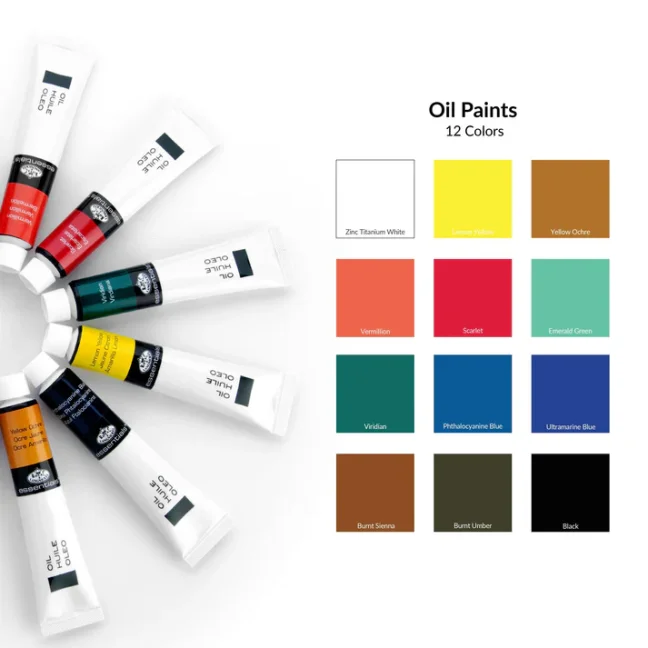 R&L Set di colori a olio – 12 x 21 ml