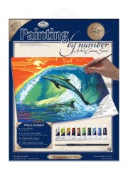 R&L Slikanje po brojevima na platnu – Dolphins & Surf