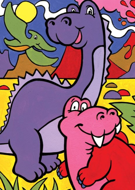 R&L Számozott kifestő gyerekeknek – Dinosaurs