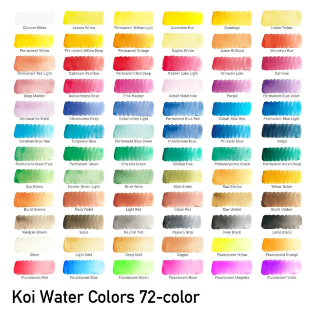 Sakura Koi Studio Set acquerelli - 72 pezzi
