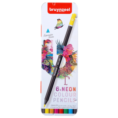 Set di matite colorate Bruynzeel Expression - Neon - set da 6 pezzi