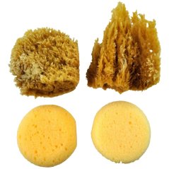 Prírodné a syntetické špongie - sada 4 ks