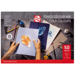 Talens Tónovaný papír - Studené barvy A3, 180g - 50 listů