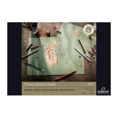 Rembrandt carta colorata - Verde veronese - A4, 180g, 50 fogli