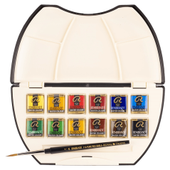 Colurs d'aquarel REMBRANDT - set da basa 12 godets