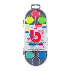 Set dječjih vodenih boja Bruynzeel - Metalne i neonske- 12 kom.