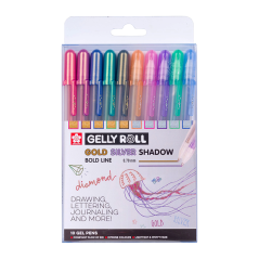 Sakura Gelly Roll Gold & Silver Shadow set 10 pezzi