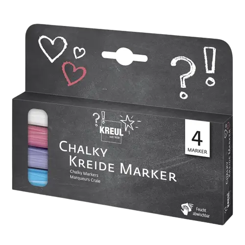 KREUL Komplet krednih markerjev CHALKY – 4 kos