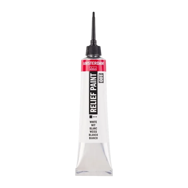 Amsterdam Relief festék 20 ml - Vyberte si farbu AMSTERDAM Deco Relief: 302 - Tmavo červená