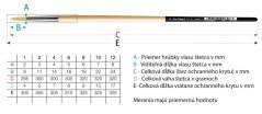 da Vinci CHUNEO ecsetek, 7729-es sorozat - Válassza ki az ecset méretét