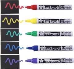 Sada univerzálnych popisovačov Sakura Pen-touch M - 6ks