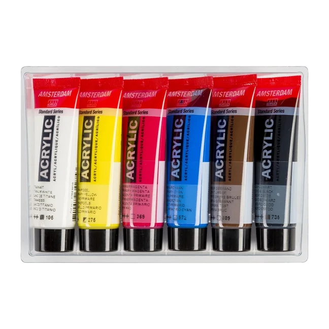 Amsterdam akril festékek - 6 x 20 ml készlet - Primary