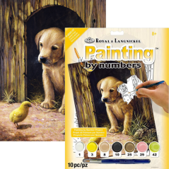 Pittura per numeri formato A4 - Cucciolo di labrador