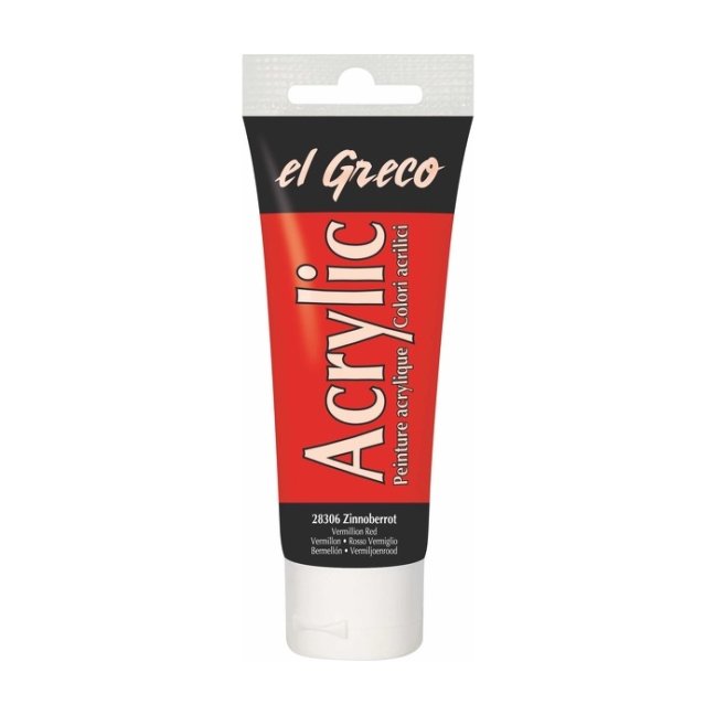 KREUL Colore acrilico El Greco 75 ml - KREUL colore acrilico El Greco 75 ml – scegli la tonalità: 28306 - Vermilion Red