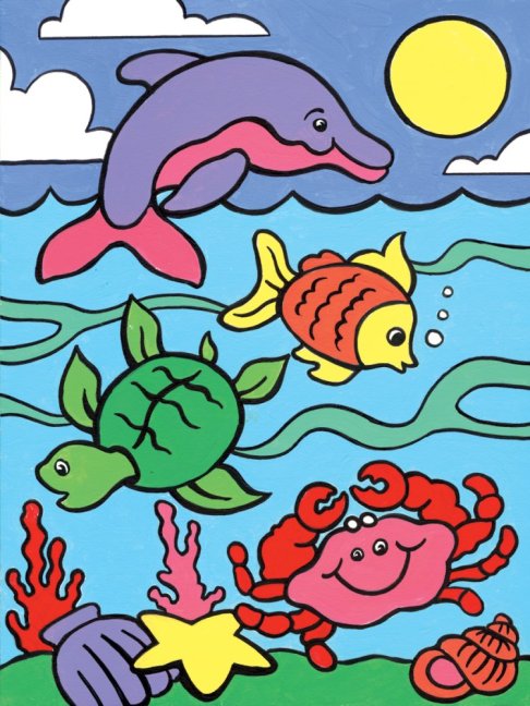 R&L Számozott kifestő gyerekeknek – Sea Animals