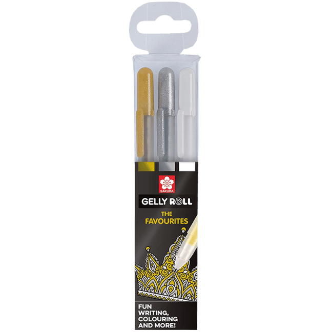 Sakura Penne Gel Metalliche - set da 3 pezzi