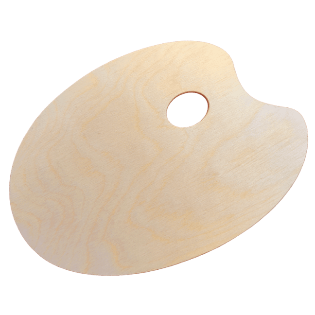 Paletta in legno - ovale 16 x 25 cm