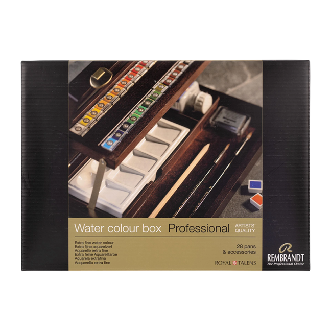 Akvarelové farby REMBRANDT - Professional box 28 kalíškov