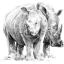 Set da disegno Royal & Langnickel con motivo - Coppia di rinoceronti