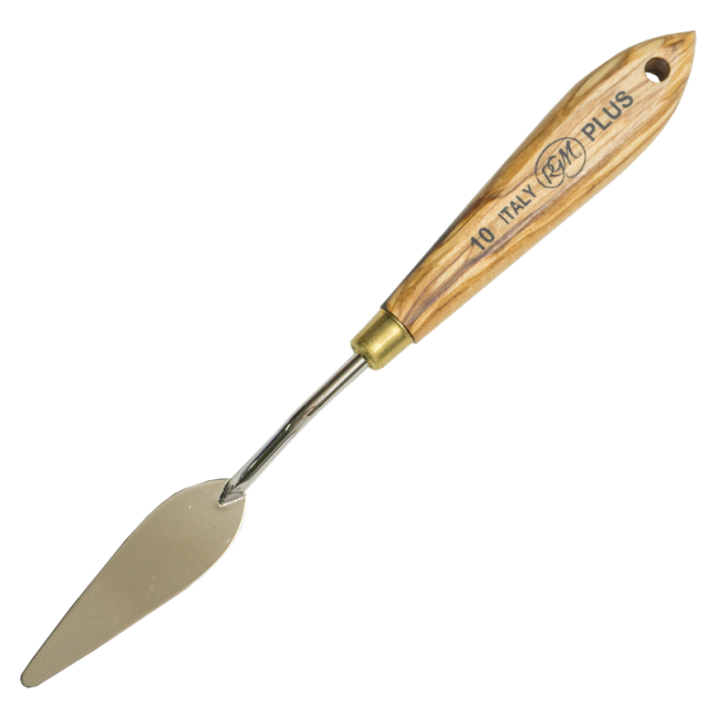 Spatola da pittura RGM con legno d'olivo - PLUS - 10