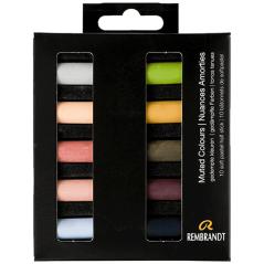 Pastelli secchi REMBRANDT - Colori Smorzati - set di 10 mezzi pastelli