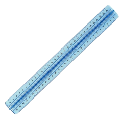 Riglă de plastic cu mâner LENIAR UNI - 30 cm