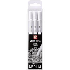 Sakura Gelly Roll Bright White Medium - set 3 pezzi