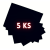 Maliarske plátno na ráme - Čierne - 5 ks