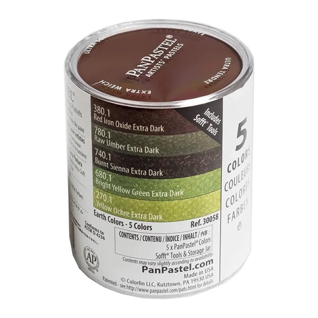 PanPastel Extra Dark Earth Shades sada pastelov – 5 ks