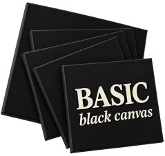 Pânză de pictură neagră pe șasiu BASIC