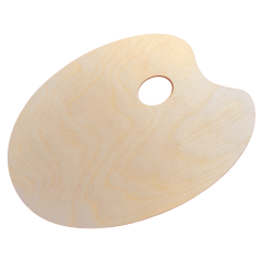 Paletta in legno - ovale 25 x 35 cm