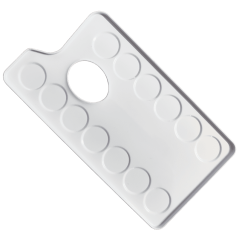 Paleta metalică dreptunghiulară pentru amestecarea culorilor Talens