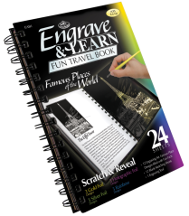 R&L Blok vyškrabovacích obrázků – FAMOUS PLACES – 12 ks