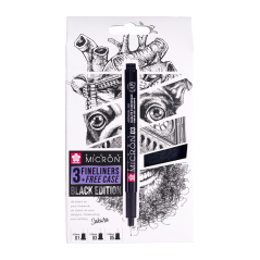 Sakura Pigma Micron Black Edition set od 3 kom + torbica gratis