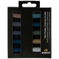 Suchý pastel REMBRANDT měkké - Dark Shades - sada 10 pol.pastelů