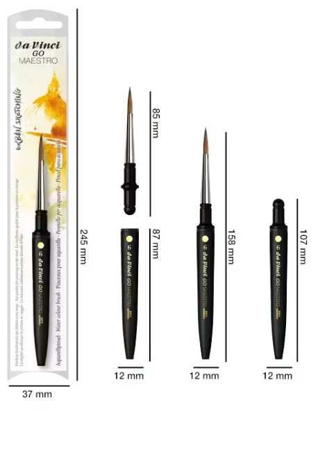 da Vinci GO MAESTRO kulatý akvarelový štětec 8510 - vyberte velikost