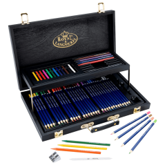 Ekskluzivna crna torbica - Set za crtanje - Royal & Langnickel - set od 59kom