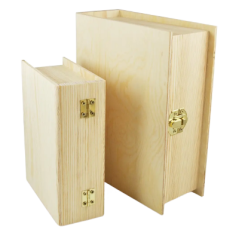 MEYCO Set di scatole in legno di faggio massello - 2 pz