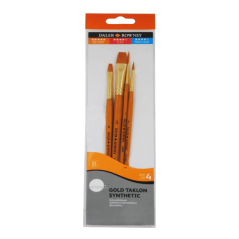 D&R Simply set kistova za akril Gold Taklon sintetička dlaka - 4 komada