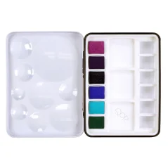 QOR Sada akvarelových farieb - 6 kalíškov - GRANULATORS