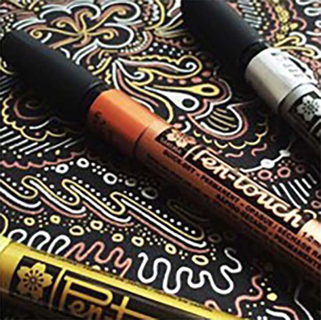 Sakura Pen-touch fine metallic set - 4 pezzi