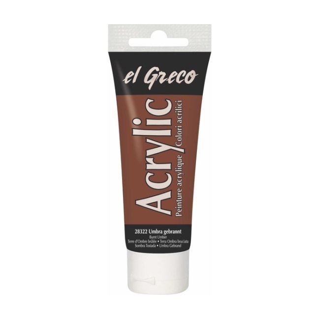 KREUL Colore acrilico El Greco 75 ml - KREUL colore acrilico El Greco 75 ml – scegli la tonalità: 28322 - Burnt Umber