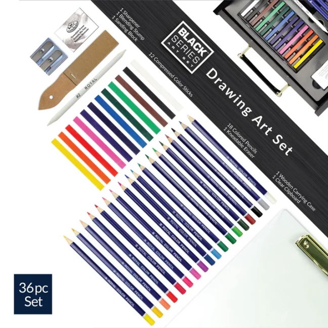 Royal Langnickel Black Series - set da disegno con tavolozza