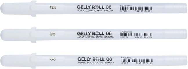 Sakura Gelly Roll Bright White Medium - set 3 pezzi
