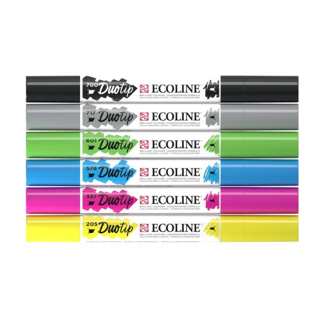 Ecoline Duotip pennarelli Set base | 6 colori