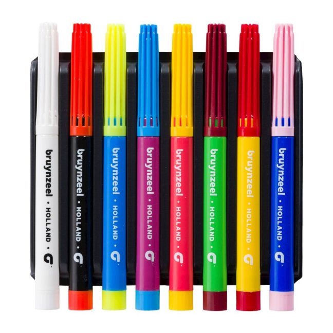 Bruynzeel set di pennarelli magici per bambini - 8 pezzi