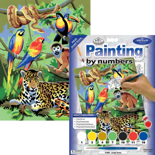 Számozott kifestő A4 formátumban - Dzsungel