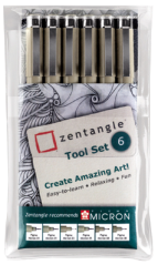 Sada technických pier SAKURA Zentangle Pigma Micron - sada 6 ks